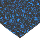 Azure Blue Mandala mit Hypnotic Symmetry Großer Tischläufer (Ecke)