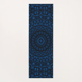 Azure Blue Mandala mit Hypnotic Symmetry Yogamatte (Rückseite)