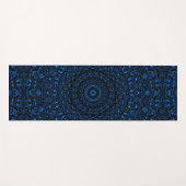 Azure Blue Mandala mit Hypnotic Symmetry Yogamatte (Vorderseite (Horizontal))