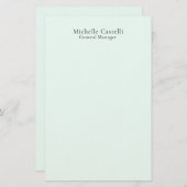 Azure Blue Professional Unique Classical Simple Briefpapier (Vorne/Hinten)