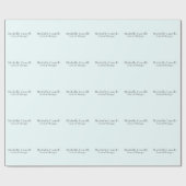 Azure Blue Professional Unique Classical Simple Geschenkpapier (Flach)