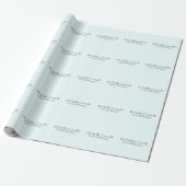 Azure Blue Professional Unique Classical Simple Geschenkpapier (Ungerollt)