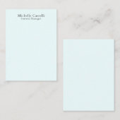 Azure Blue Professional Unique Classical Simple Mitteilungskarte (Vorne/Hinten)