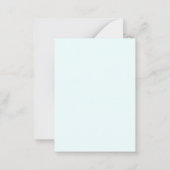 Azure Blue Professional Unique Classical Simple Mitteilungskarte (Rückseite)