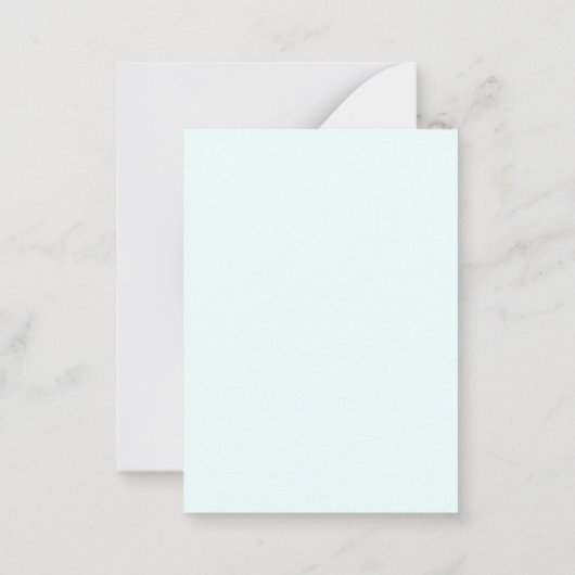 Azure Blue Professional Unique Classical Simple Mitteilungskarte (Rückseite)