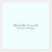 Azure Blue Professional Unique Classical Simple Quadratischer Aufkleber (Vorderseite)