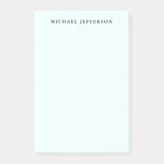 Azure Blue Simple Plain Minimalist Elegant Modern Post-it Klebezettel (Vorderseite)