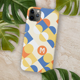 Azure Blue Sunny Yellow Midjahrs Circles-Muster Case-Mate iPhone Hülle