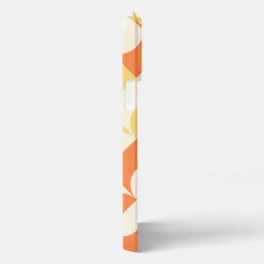 Azure Blue Sunny Yellow Midjahrs Circles-Muster iPhone Hülle (Rechte Seite)