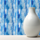 Azure Blue Watercolor Abstrakt Waves Fliese