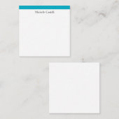 Azure Blue & White Beruflich Einzigartig klassisch Mitteilungskarte (Vorne/Hinten)