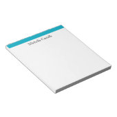 Azure Blue & White Beruflich Einzigartig klassisch Notizblock (angewinkelt)