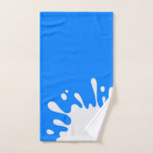 Azure Blue White Paint Splash Badhandtuch Set (Handtuch)