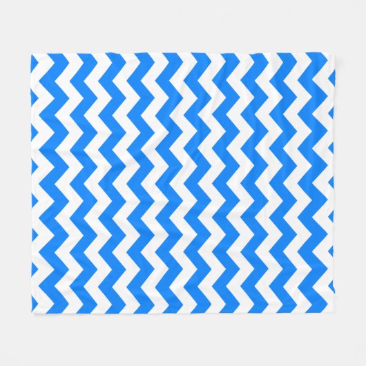 Azure Blue Zickzack Fleecedecke (Vorderseite (Horizontal))