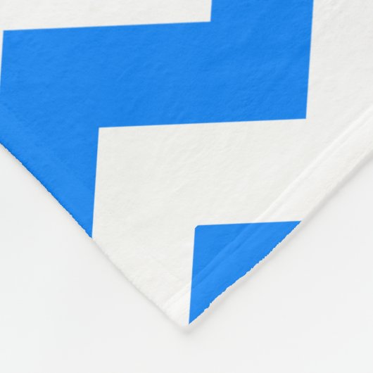 Azure Blue Zickzack Fleecedecke (Ecke)