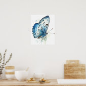 Azure Butterfly Art Print Poster (Küche)