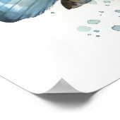 Azure Butterfly Art Print Poster (Ecke)