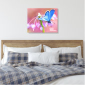 Azure Butterfly Leinwanddruck (Insitu (Schlafzimmer))