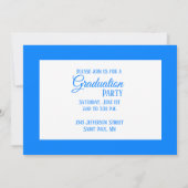Azure Cap & Blätter Grad Einladung 5" x 7" (Rückseite)