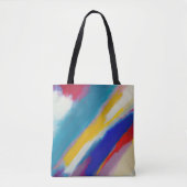 "Azure Cascade" Abstrakte Kunst Tasche (Vorderseite)