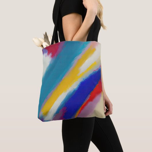 "Azure Cascade" Abstrakte Kunst Tasche (Von Nahem)