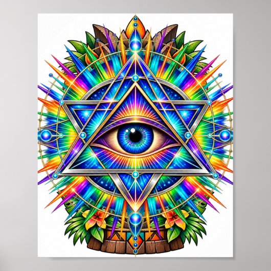 Azure Chevron Eye Poster (Vorne)