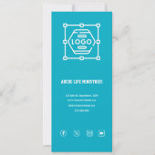 Azure Church Welcome Card Einladung (Vorderseite)