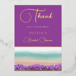 Azure Coast in Bloom Brautparty Danke Karte