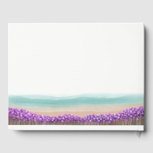 Azure Coast in Bloom Wedding Guest Book Gästebuch (Rückseite)