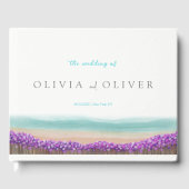 Azure Coast in Bloom Wedding Guest Book Gästebuch (Vorderseite)