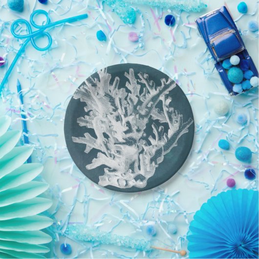 Azure Coral I Pappteller (Party)