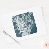 Azure Coral I Quadratischer Aufkleber (Umschlag)