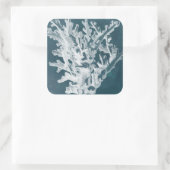 Azure Coral I Quadratischer Aufkleber (Tasche)