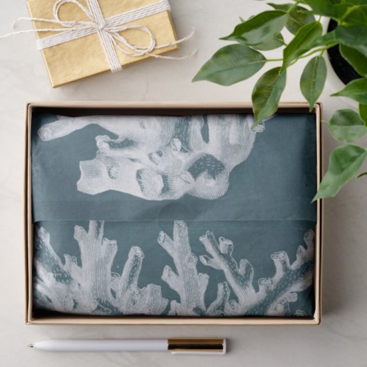 Azure Coral I Seidenpapier (Geschenk)