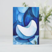 Azure Curved Serenity Dankeskarte (Stehend Vorderseite)