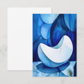 Azure Curved Serenity Dankeskarte (Vorne/Hinten)