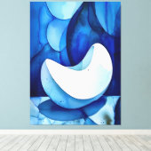 Azure Curved Serenity Leinwanddruck (Insitu (Holzboden))