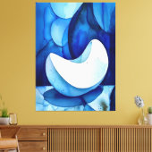 Azure Curved Serenity Leinwanddruck (Insitu (Wohnzimmer))