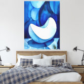 Azure Curved Serenity Leinwanddruck (Insitu (Schlafzimmer))