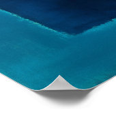 Azure Depth Color Field Abstract Modern Art Poster (Ecke)
