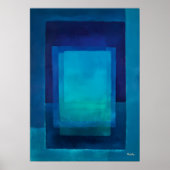 Azure Depth Color Field Abstract Modern Art Poster (Vorne)