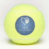 Azure Dog Name Tennis Ball 'toss, fetch, repeat' (Vorderseite)