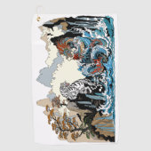 Azure Dragon und White Tiger. Abbildung Golfhandtuch (Vorderseite)