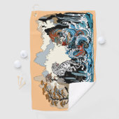 Azure Dragon und White Tiger. Abbildung Golfhandtuch (Insitu)