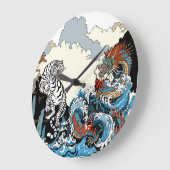 Azure Dragon und White Tiger. Abbildung Große Wanduhr (Winkel)