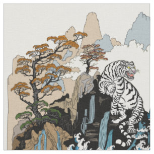 Azure Dragon und White Tiger. Abbildung Stoff