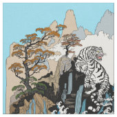 Azure Dragon und White Tiger. Abbildung Stoff (Nahaufnahme)
