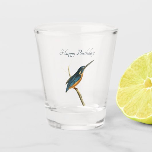 Azure Eisvogel Schnapsglas (Vorderseite)