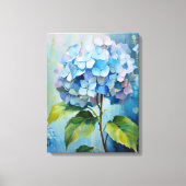 Azure Elegance: Hydrangea im Blut Leinwanddruck (Vorderseite)