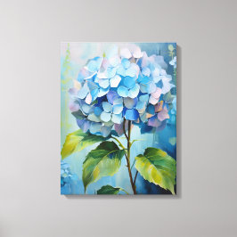 Azure Elegance: Hydrangea im Blut Leinwanddruck